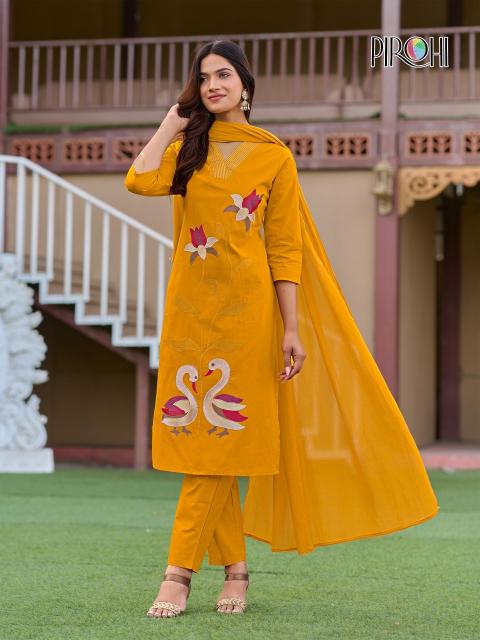 Pirohi duck 3pcs kurtis wholesale
